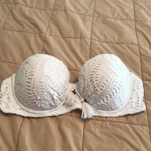 Aerie strapless wired bandeau bikini.